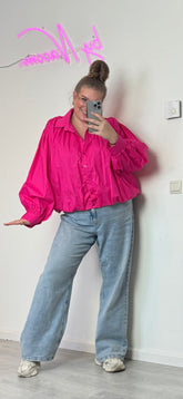 CROPPED BALLOON BLOUSE - T/M MAAT 50-52