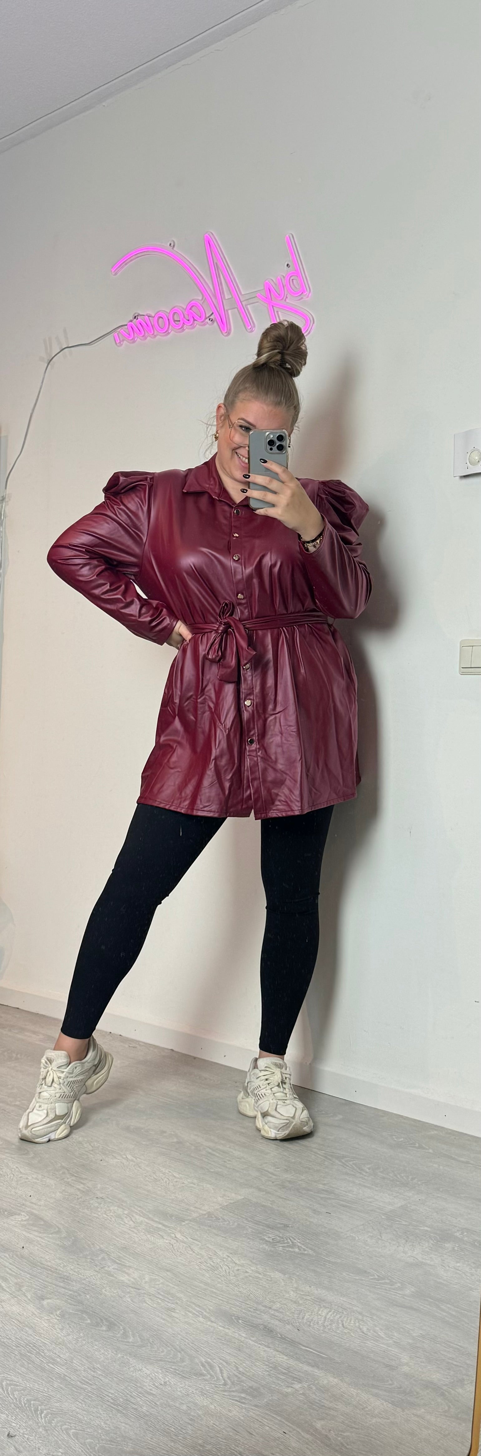 ZENZI LEATHER BLOUSE (3 KLEUREN)