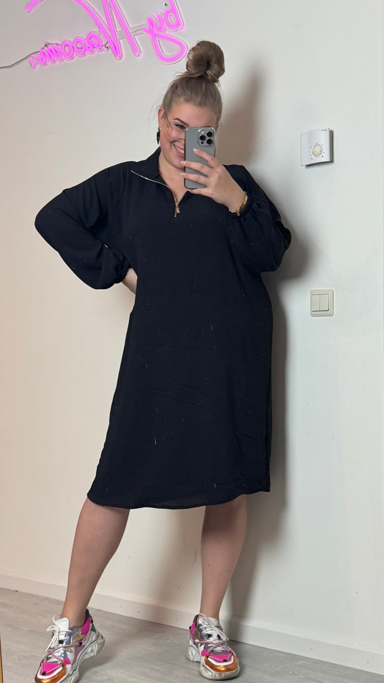 ZIPPY BLOUSE DRESS (3 KLEUREN)