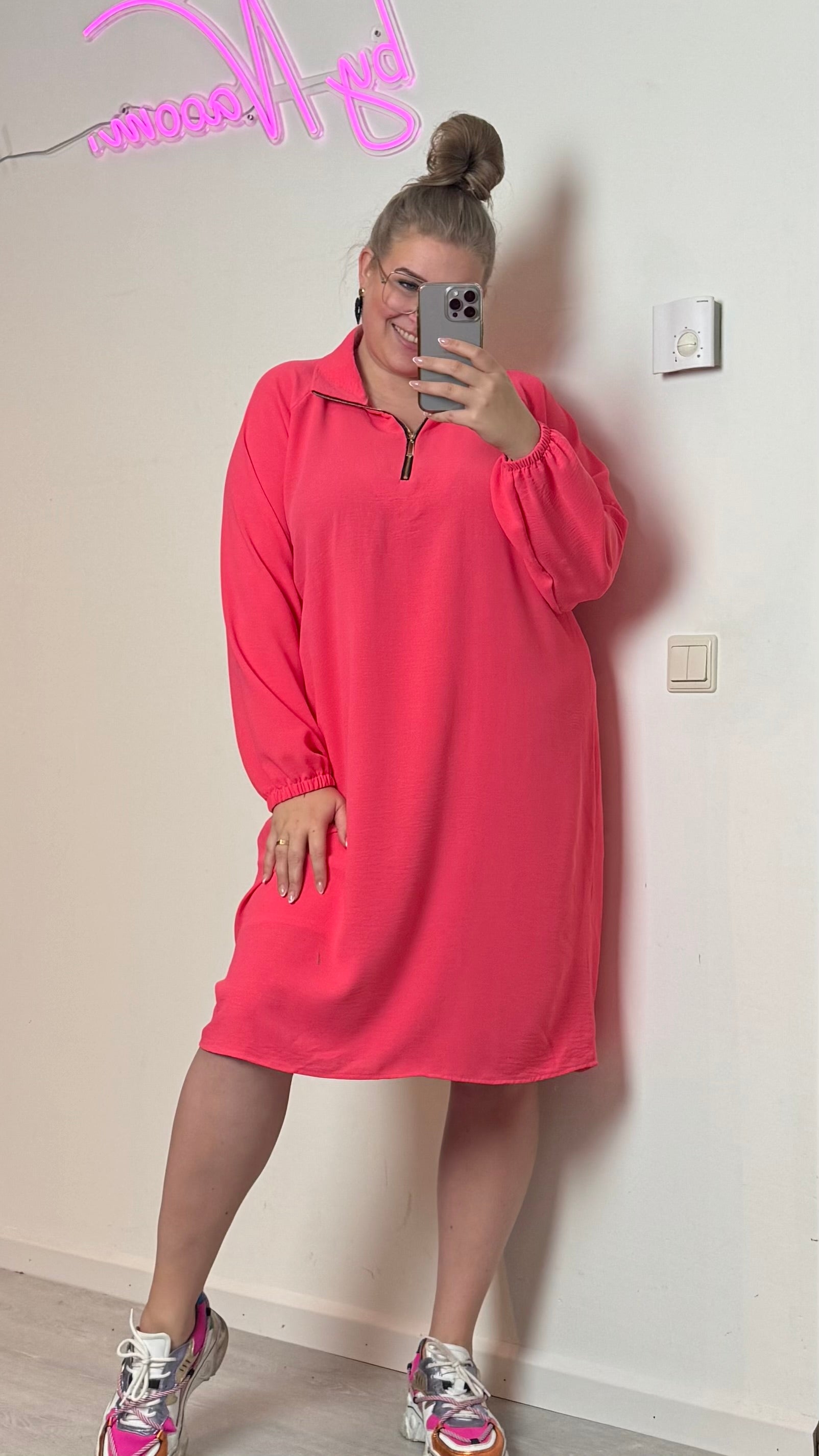 ZIPPY BLOUSE DRESS (3 KLEUREN)