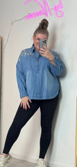 COWBOY GLAM DENIM BLOUSE