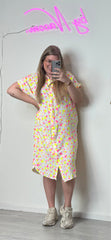 MOUSSELINE COLOURED HEARTS DRESS (3 KLEUREN)