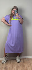 T-SHIRT DRESS RIVER (T/M MAAT 48) - 3 KLEUREN