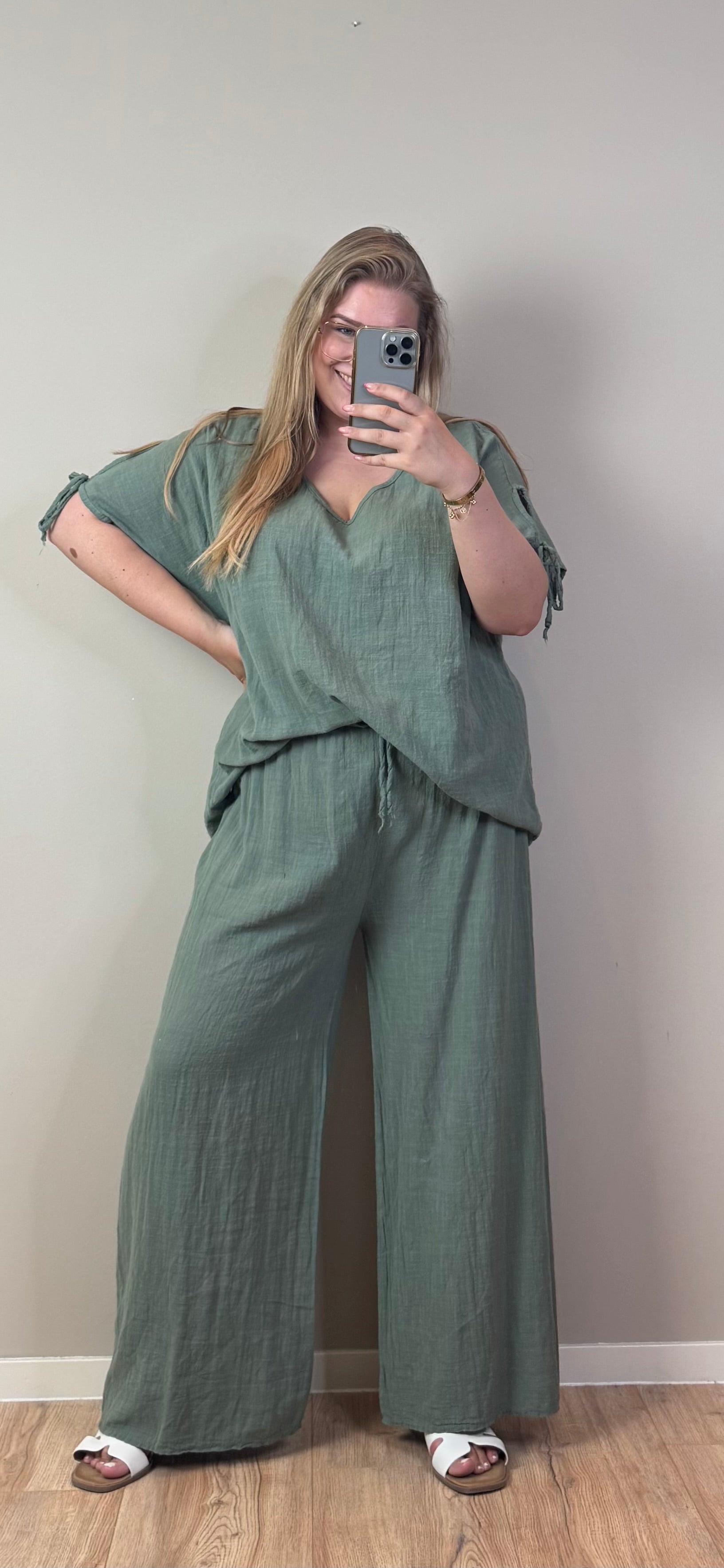 LINNEN LOOK SET (T/M MAAT 52) - 3 KLEUREN