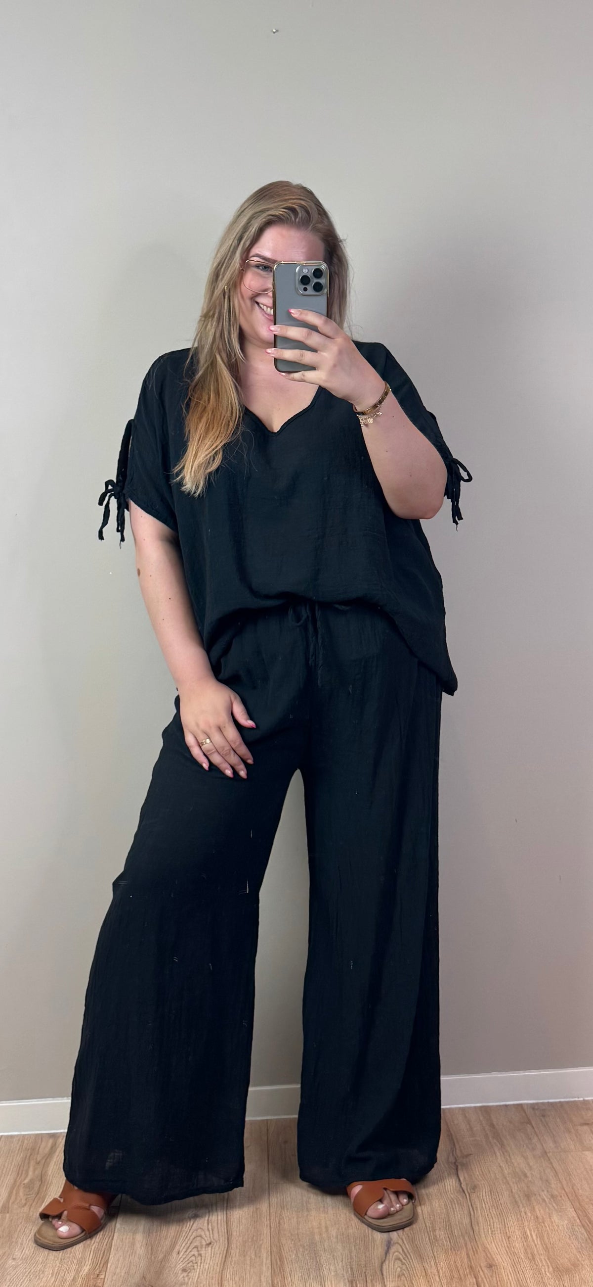 LINNEN LOOK SET (T/M MAAT 52) - 3 KLEUREN