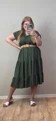 FLOWY DRESS MET STRETCH RIEM (T/M MAAT 50) - 4 KLEUREN