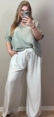 LINNEN LOOK WIDELEG - T/M MAAT 48 (3 KLEUREN)