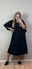 MOUSSELINE RUFFLE JURK - T/M MAAT 50 (3 KLEUREN)