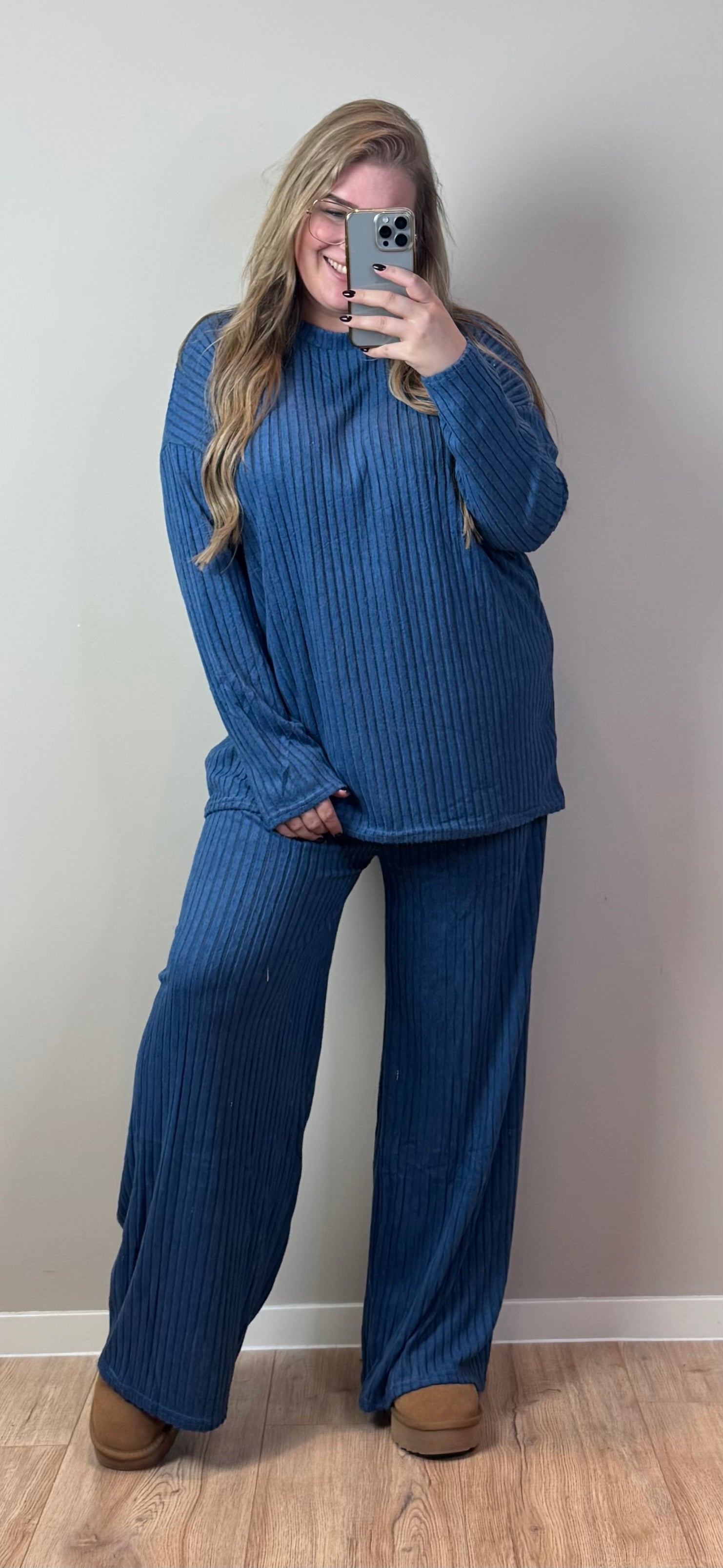 COMFY RIB CO-ORD SET (T/M MAAT 50) - 9 KLEUREN