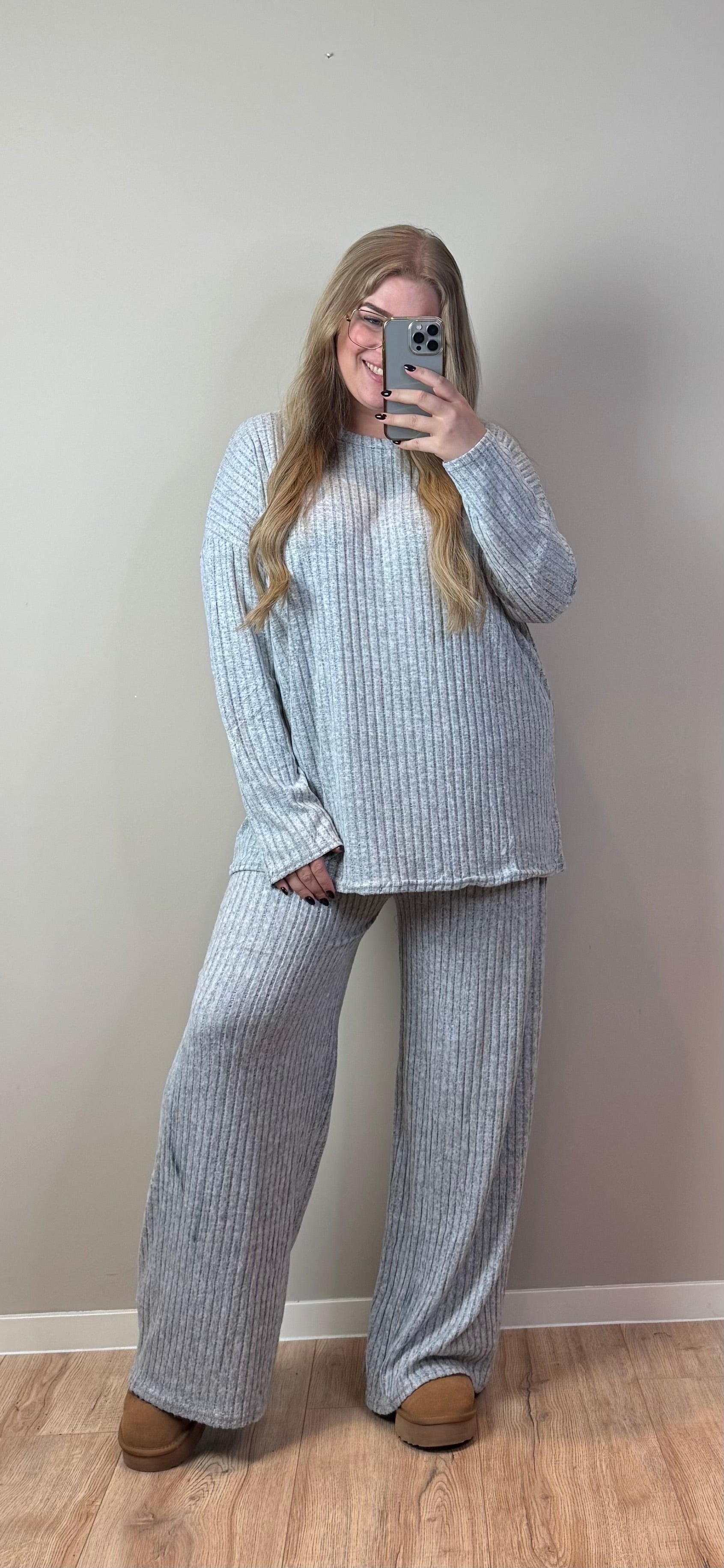 COMFY RIB CO-ORD SET (T/M MAAT 50) - 9 KLEUREN