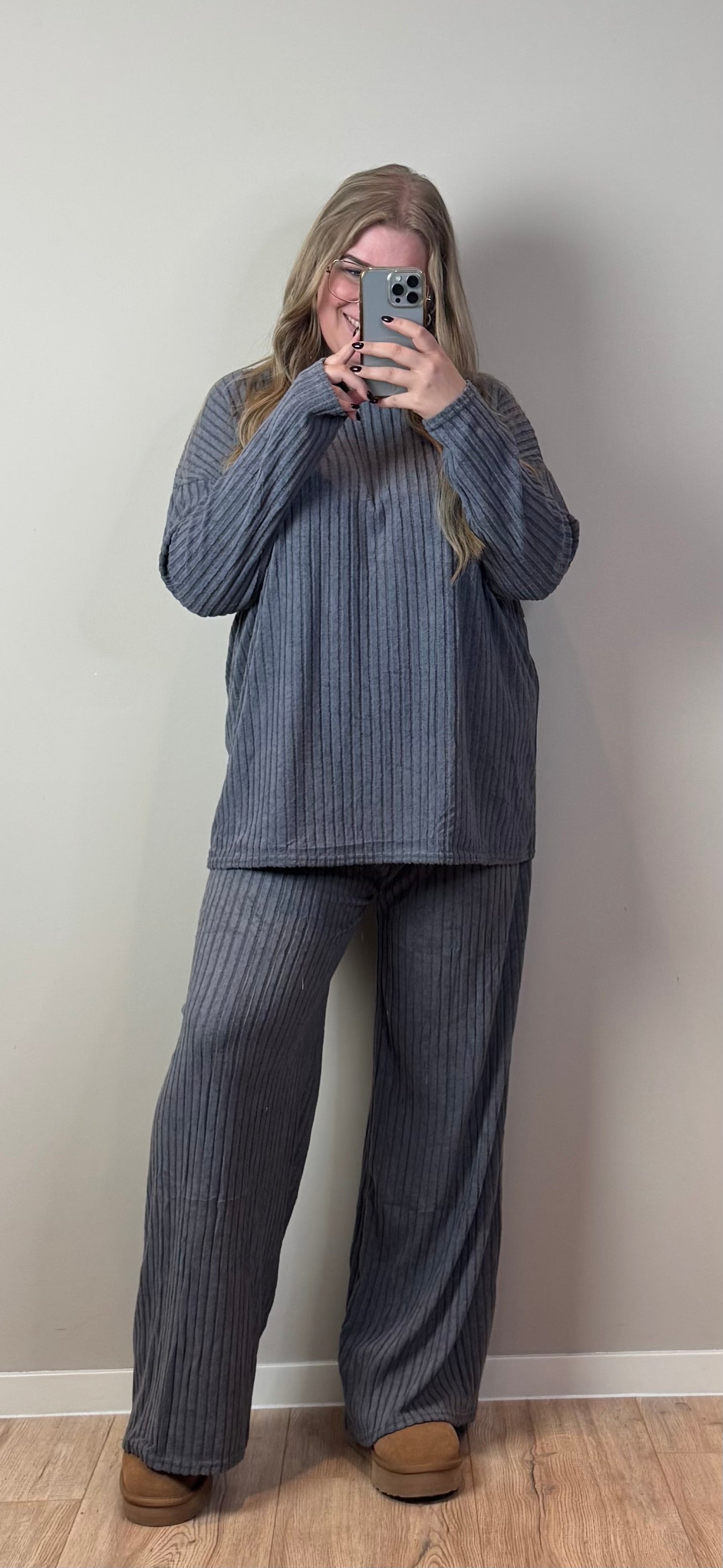 COMFY RIB CO-ORD SET (T/M MAAT 50) - 9 KLEUREN